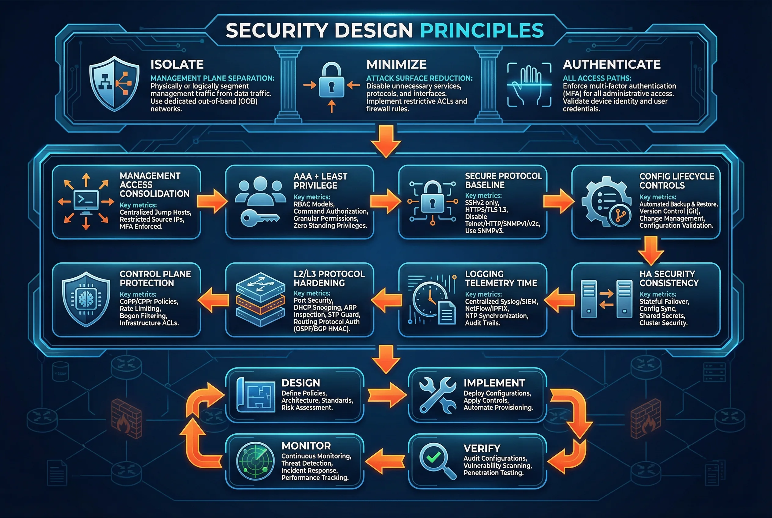 Security Design Principles and Hardening Methodology Flowchart